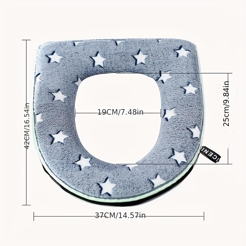 Husă de toaletă luminoasă de pluș creativ, inel de toaletă, covoraș de toaletă, pernă moale pentru capacul de toaletă, capac de toaletă detașabil cu fermoar, pernă pentru scaunul de toaletă