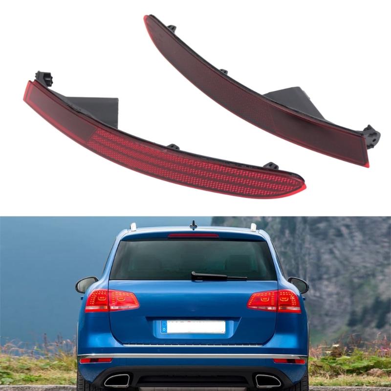Foglight Left/Right Side Rear Bumper Reflector Light Rear Lamp for 15-18 7P6945701K 7P6945702G Auto Accessories