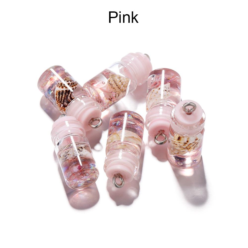 10pcs/lot Conch Shell Ocean Drift Bottle Pendants Handmade Crafts Charms For Earrings Necklace DIY Jewelry Making Supplies