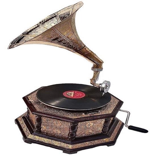 Vintage Record HMM Authenticate Replica Fully Working Vintage Player Home Decor Phonograph Gift Brass
