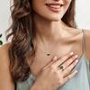 Monkton 100% 925 Silver Engagement Rings for Women 3CT Solitaire Created Green Emerald Wedding Band Promise Jewelry