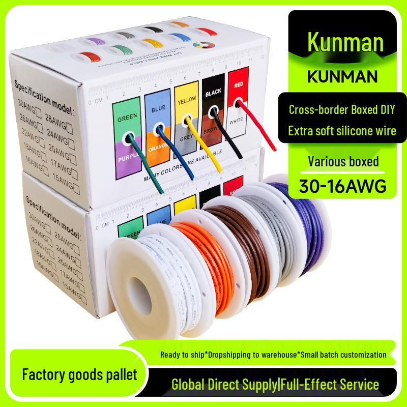 Extra Soft High Temp Silicone Wire 30-16AWG for Robotics, Drones & Electric Vehicles