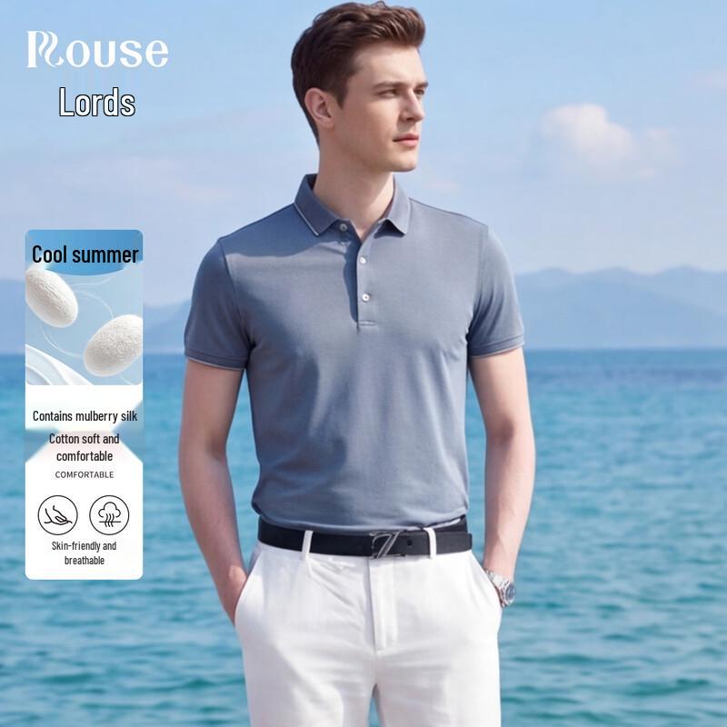 

Men s Silk Blend Short-Sleeve Polo Shirt M