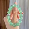 12Mm925 Silver Large Particle High Quality Natural Green Strawberry Crystal Bracelet