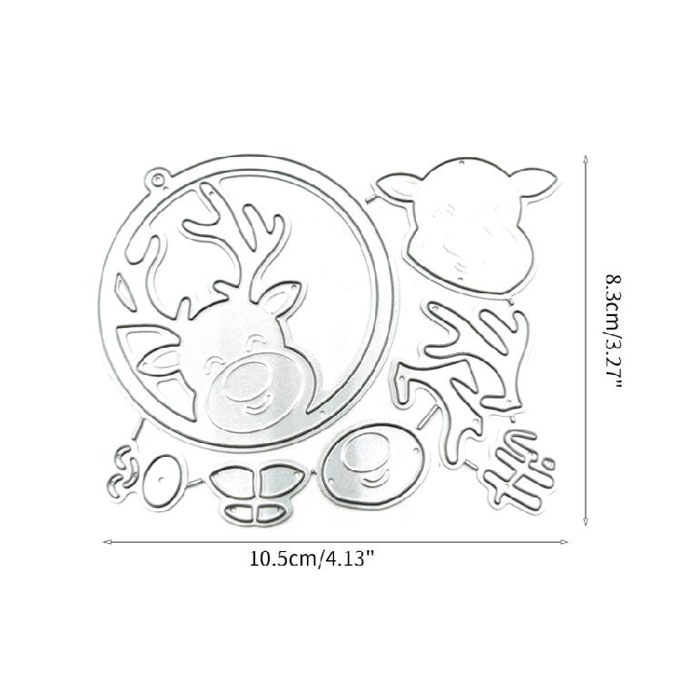 Christmas Elk Metal Die Cuts Embossing Template Stencil Scrapbooking for Card
