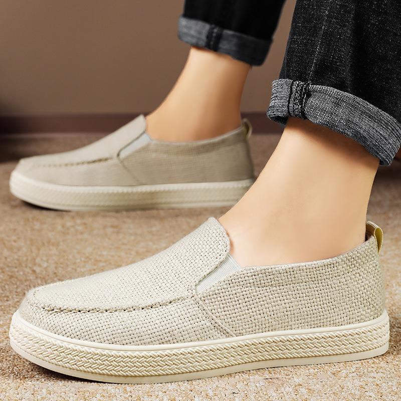 Fashion New Men's Old Beijing Cloth Shoes Casual Clean Comfortable Breathable  Odorless  Dad's Lazy Casual Shoes