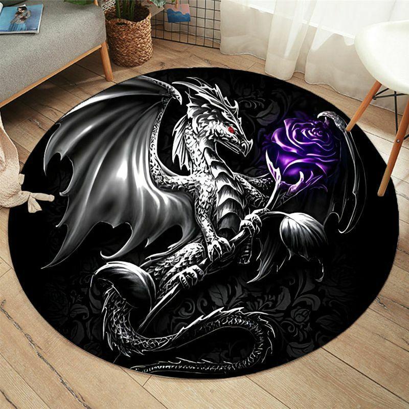 Tai Chi Round Carpet Computer Chair Mat Office Chair Floor Mat Door Mat Foot Mat