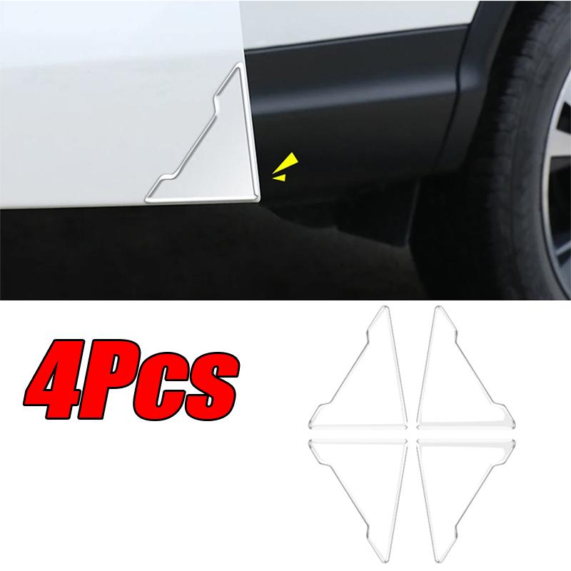 4Pcs Car Door Corner Protective Cover Door Scratch Protector Silicone Anti-collision Covers Door Corner Guard Auto Accessories