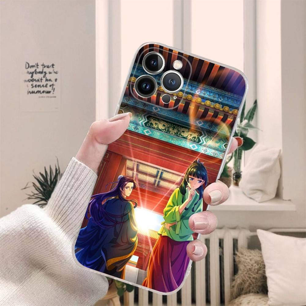 Anime A-Apothecary Diaries Transparent Phone Case For IPhone 16 15 14 13 12 11 Pro Max Plus Soft Cover