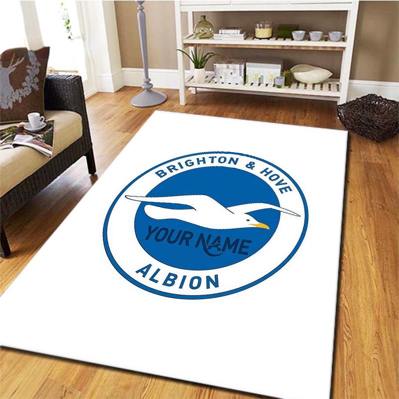 Brighton Hove Albion Custom Name Carpet Rug For Living Room Bedroom Home Sofa Decoration Kids Play Nonslip Floor Mat