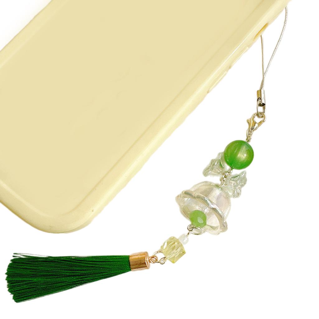 Flower Wind Chime Pendant Phone Charm Hangings Rope Cute Phone Chain Strap Bag Decoration Lanyard Keychain Accessories