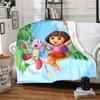 1pc Blanket D-Doras The Explorer Print Design, Lightweight Blanket for Sofa, Bed- Soft &Warm, Gift for All Seasons like Christmas, Halloween