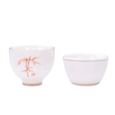 White Porcelain Tea Cup Traditional Style Pattern Teacup Tea Bowl for Puer Kung Fu Tea Set Accessories Teaware Drinkware