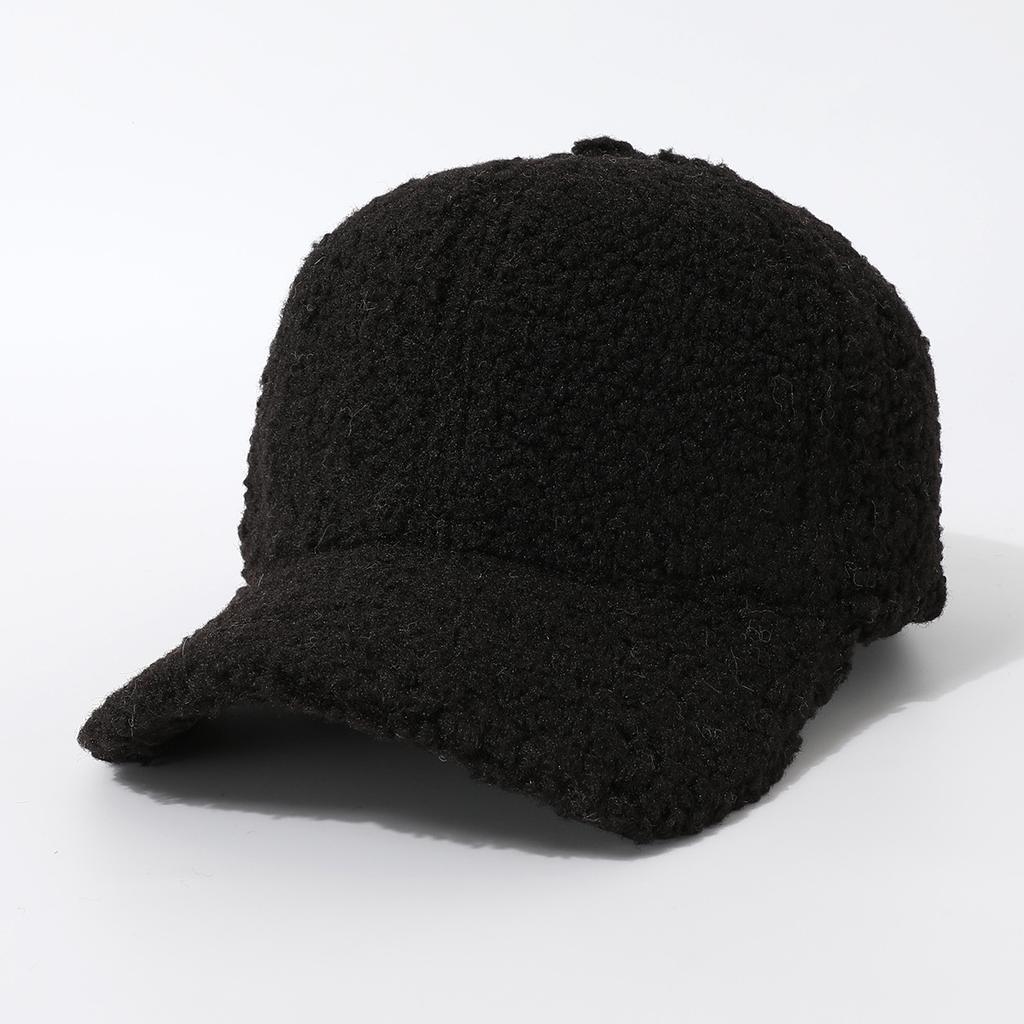 Versatile Foreign Style Warm Baseball Cap Cap Cap Thickened Fluffy Cute Men'S And Women'S Hats