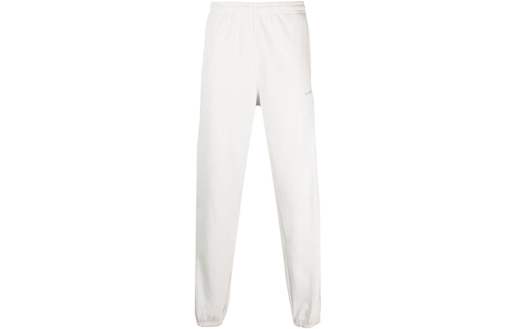 Adidas Knitted Sweatpants Men s White Moderate Cuffed Pants HK2728 S