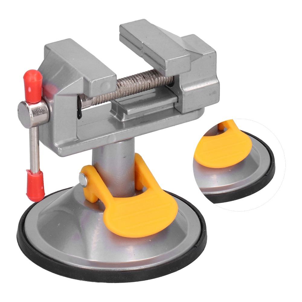 Aluminum Alloy Table Vise Clamp Suction Cup Base Drill Press Vise  for Jewelry Making DIY Crafts