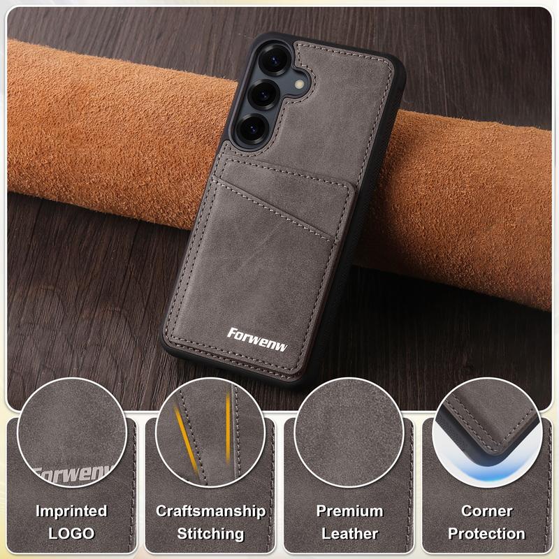 Kartenfächer Ständer Brieftaschenhülle für Samsung S26 Ultra S25 Edge S24 S23 S22 Plus S21 FE A15 A16 A17 A34 A35 A36 A37 A54 A55 A56 A57 5G Kartenhalter Abdeckung