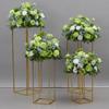 Simulated Silk Floral Arrangement: Round Flower Ball for Aisle, Table, or Wedding Stage Decoration.