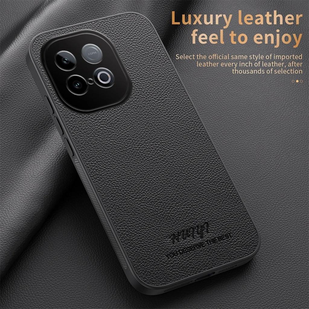 Magsafe Lederhülle für vivo iQOO Z10 Turbo Pro 5G Auto Magnetische Halterung Kabelloses Laden Silikon Handyhülle iQOOZ10TurboPro