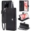 Zipper Pocket Wallet Flip Leather Phone Case for Xiaomi 13T Pro Multi Card Slots Kickstand Cover Wrist Strap