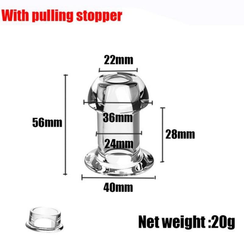 Hollow Anal Plug with Stopper Translucent Visible Anal Dilator Butt Vagina&Anus Peep Expander Fidget BDSM Sex Toys for Women Gay