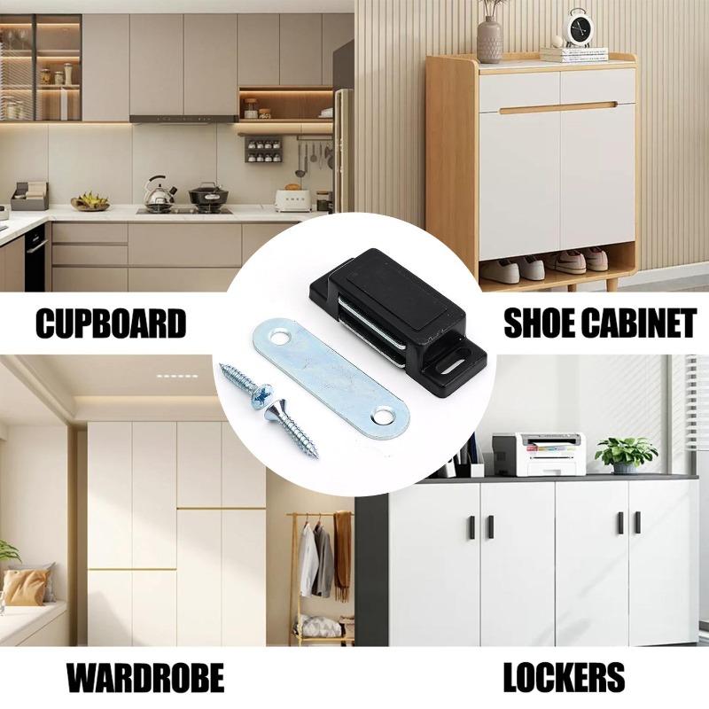 Cabinet Magnet Latch Heavy Duty Magnetic Door Stopper With Fastening Screws For Kitchen Bathroom Furniture Cupboard Hardware Kit