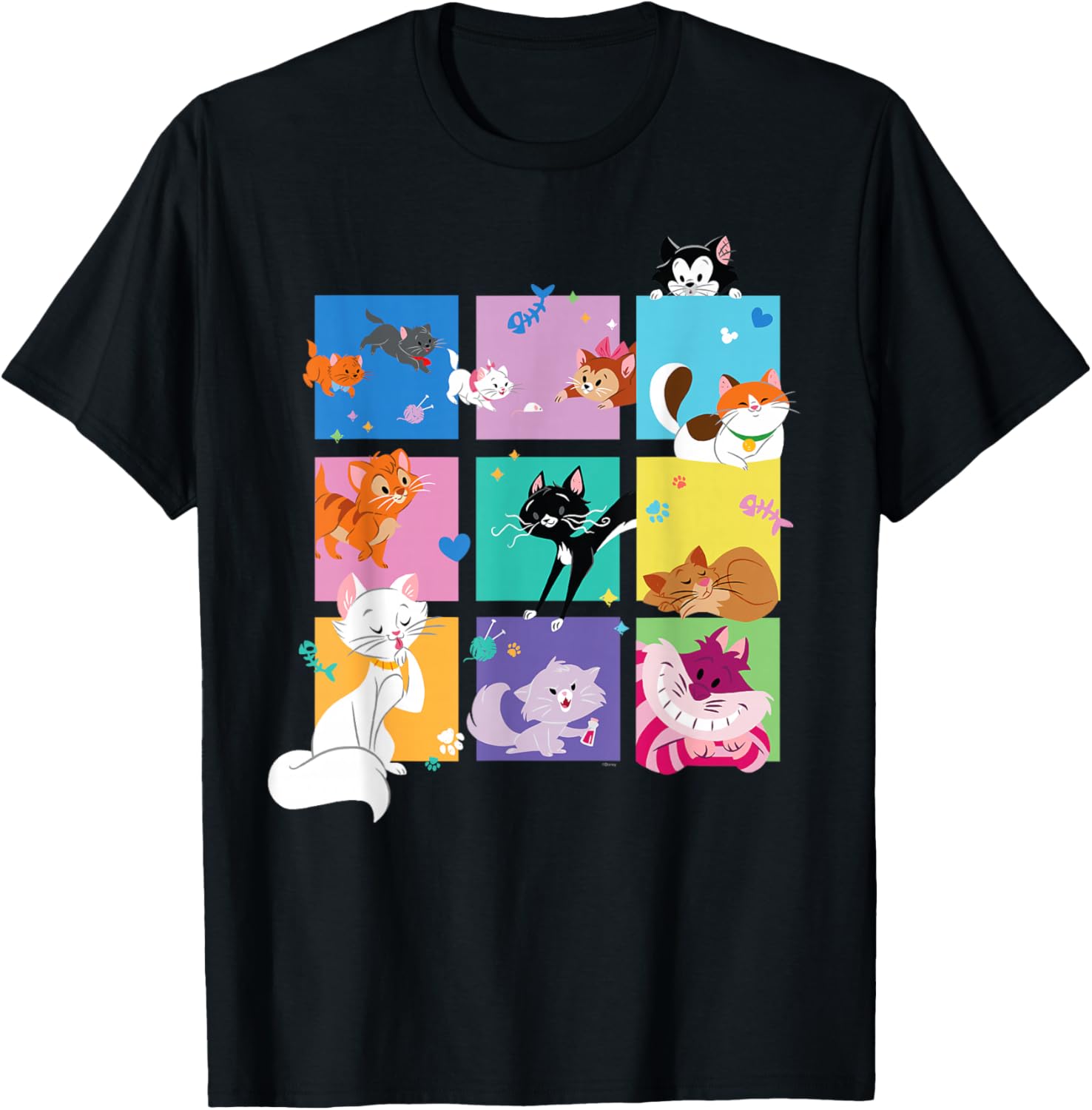 Disney Cats Figaro and Friends Stylized Animated Pets T-Shirt L