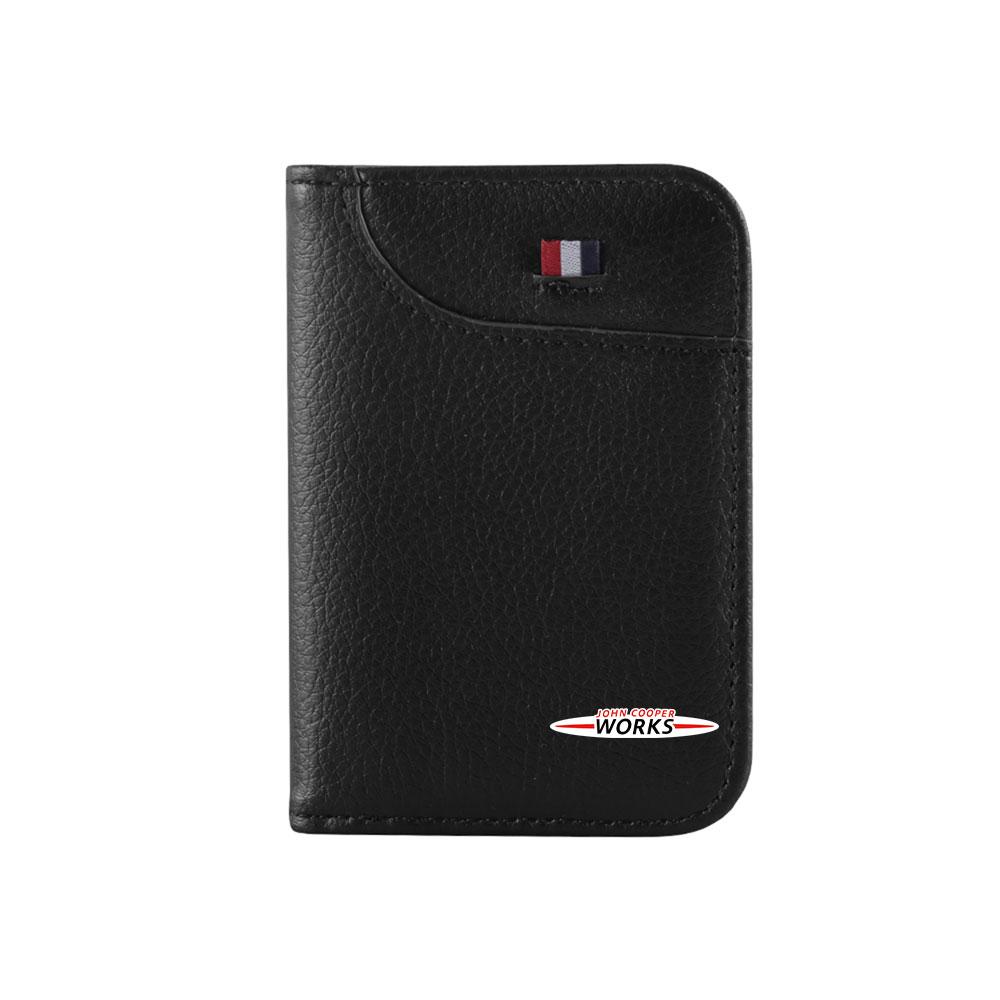 Para MINI Cooper JCW WORKS R55 R56 F55 F56 R57 R58 R59 R60 Logo del Coche Tarjeta de Crédito Licencia de Conducir Organizador Bolsa de Almacenamiento Cartera Decoración sfzkd77