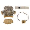 Niannyyhouse 40cm Plush Toy with Loose Hip Hop Cotton Doll Accessories Clothes, Headband, Hoodie, Shorts, Backpack, Dress-Up (Brown)