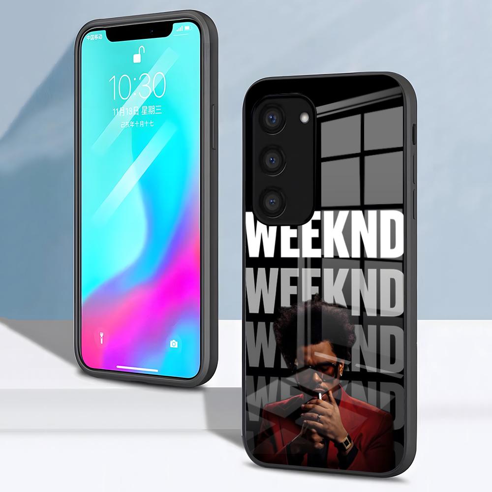 The W-Weeknd XO Singer Phone Case For Samsung S26 S25 S24 FE S23 S22 S21 Plus S20 Ultra Note20Ultra Black Glass Cover