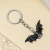 Black Alloy Bat Keychain Halloween Netopýr přívěsek Horror Bat Car Retro Punk Hip Hop Rock Taška přívěsek