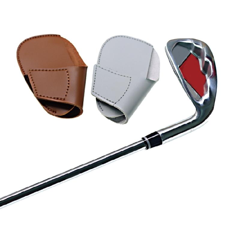 Golf Iron Head Cover Practical PU Leather Durable Headcover Brown/Gray