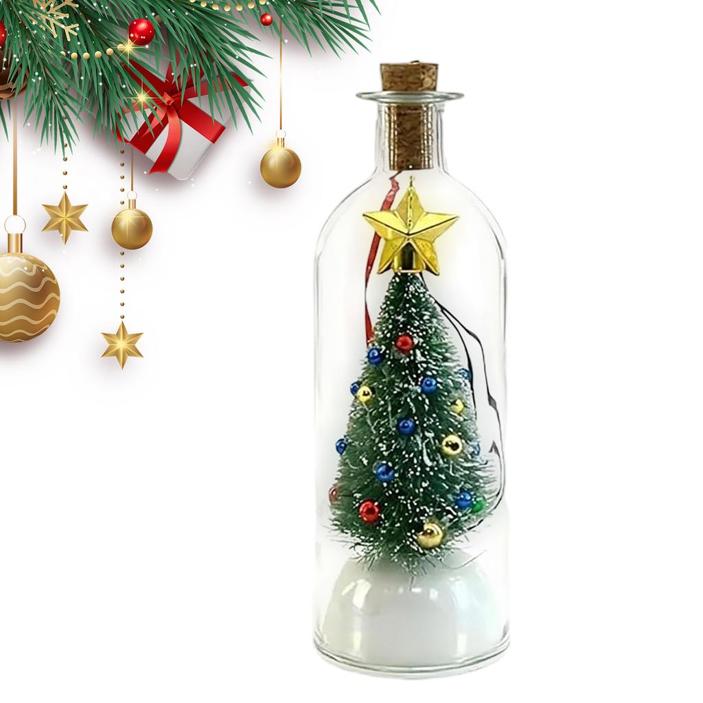Christmas Message in A Bottle with Playback Voice Message Keepsake Home Display Sentimental Gifts for Recording Holiday Sound