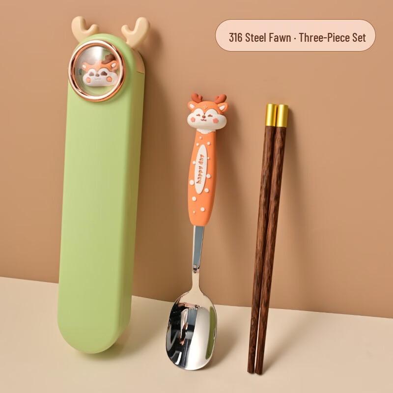 Abay Portable Cartoon Rabbit Cutlery Set