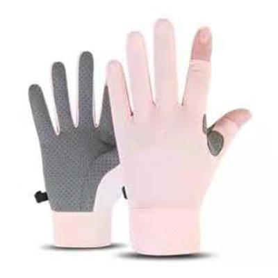 Sommer Eis Seide Radhandschuhe 2 Fingerlose Sporthandschuhe für Herren Damen Radfahren Workout Fitnessstudio Training