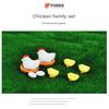 Terrarium Chicken Family Figure