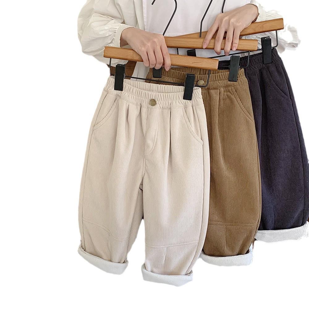 Kino Boys' Winter Fleece-Lined Straight-Leg Casual Pants - Thick and Warm