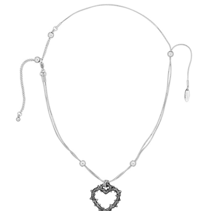 

SENTIMENTS no.610 [BLACK] SPIKY HEART NECKLACE black