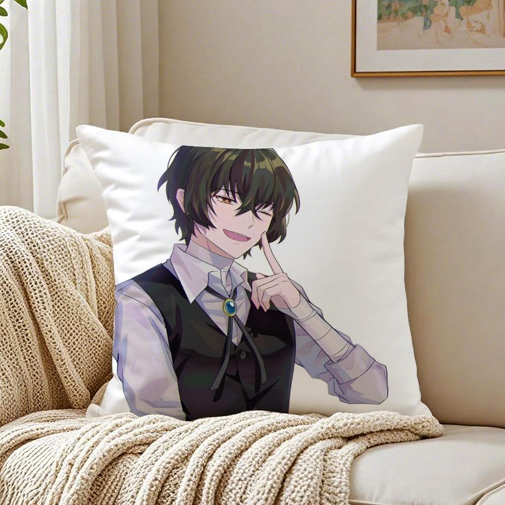 

Cool Japanese Anime DDazai Osamu BBungo Stray Dogs Cushion Cover Pillowcase Antidustmite living Room Sofa Decor Cushion Room 30x30cm