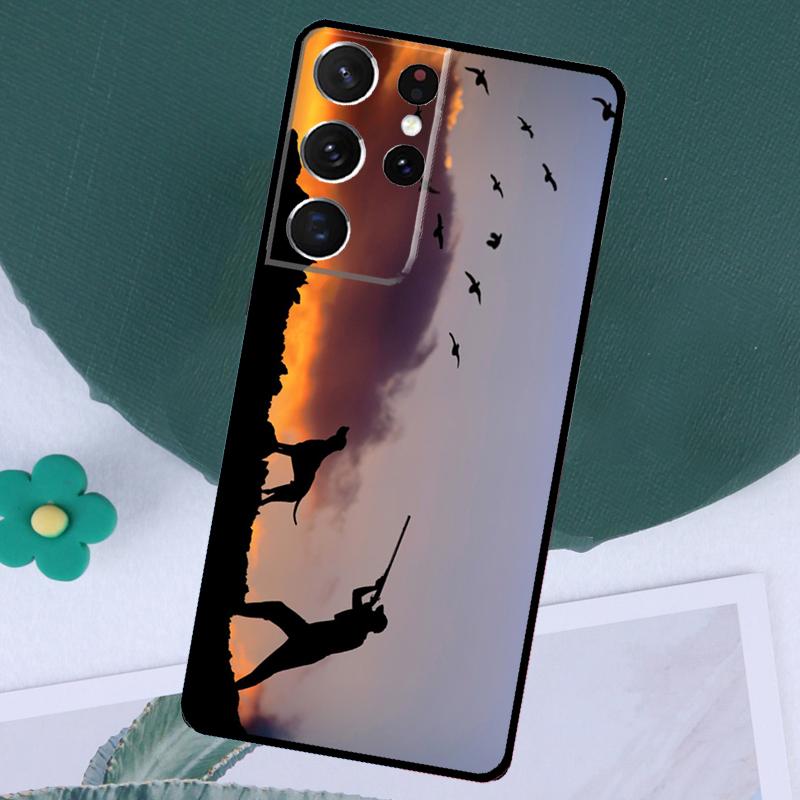 Bird Duck Hunting Sunset Funda For Samsung Galaxy S23 S24 Ultra S8 S9 S10 S22 Plus S20 S21 FE Note 10 20 Ultra Case