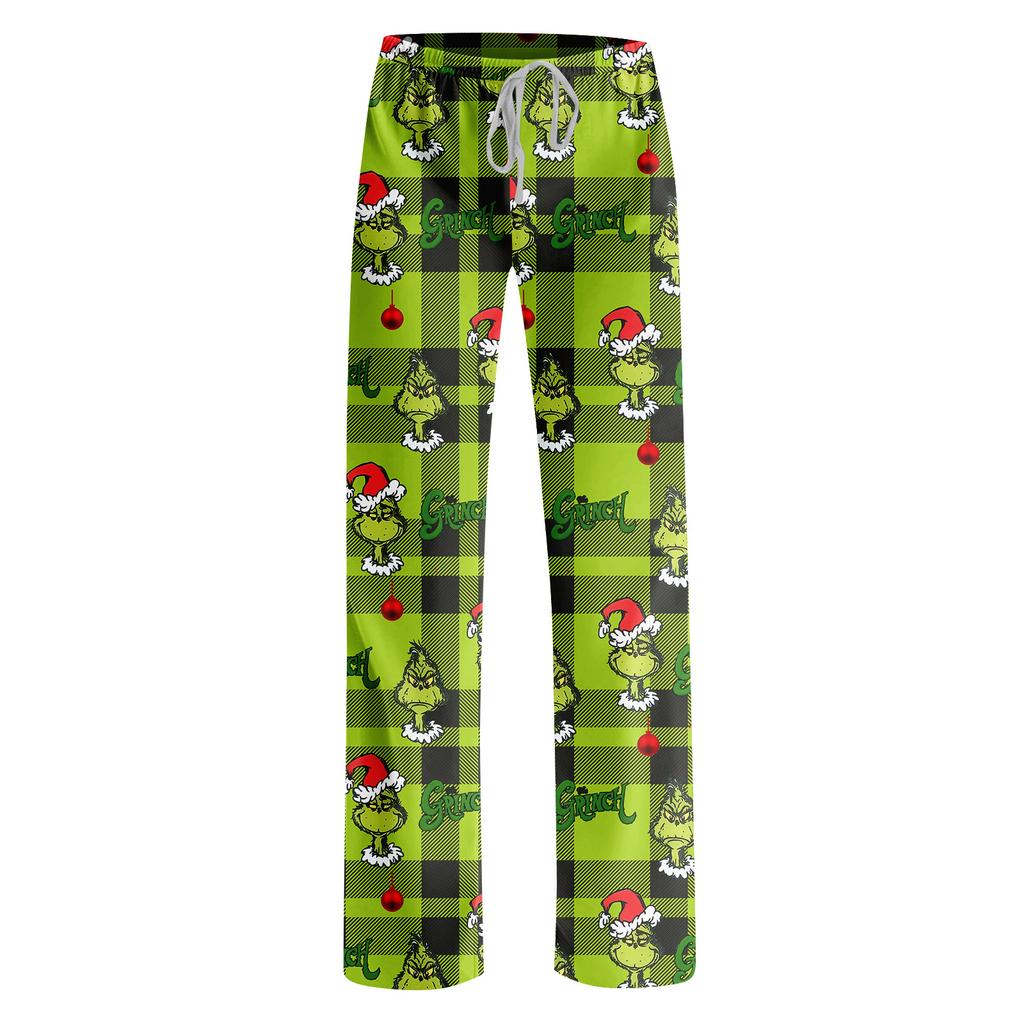 Pajama Pants Sleepwear Casual Drawstring Elastic Waist Pants Comfy Straight Yoga Loose Trousers