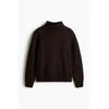 H M Regular Fit Turtleneck Sweater Dark Brown