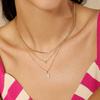 Pave Square 925 Silver Necklace N064-01G