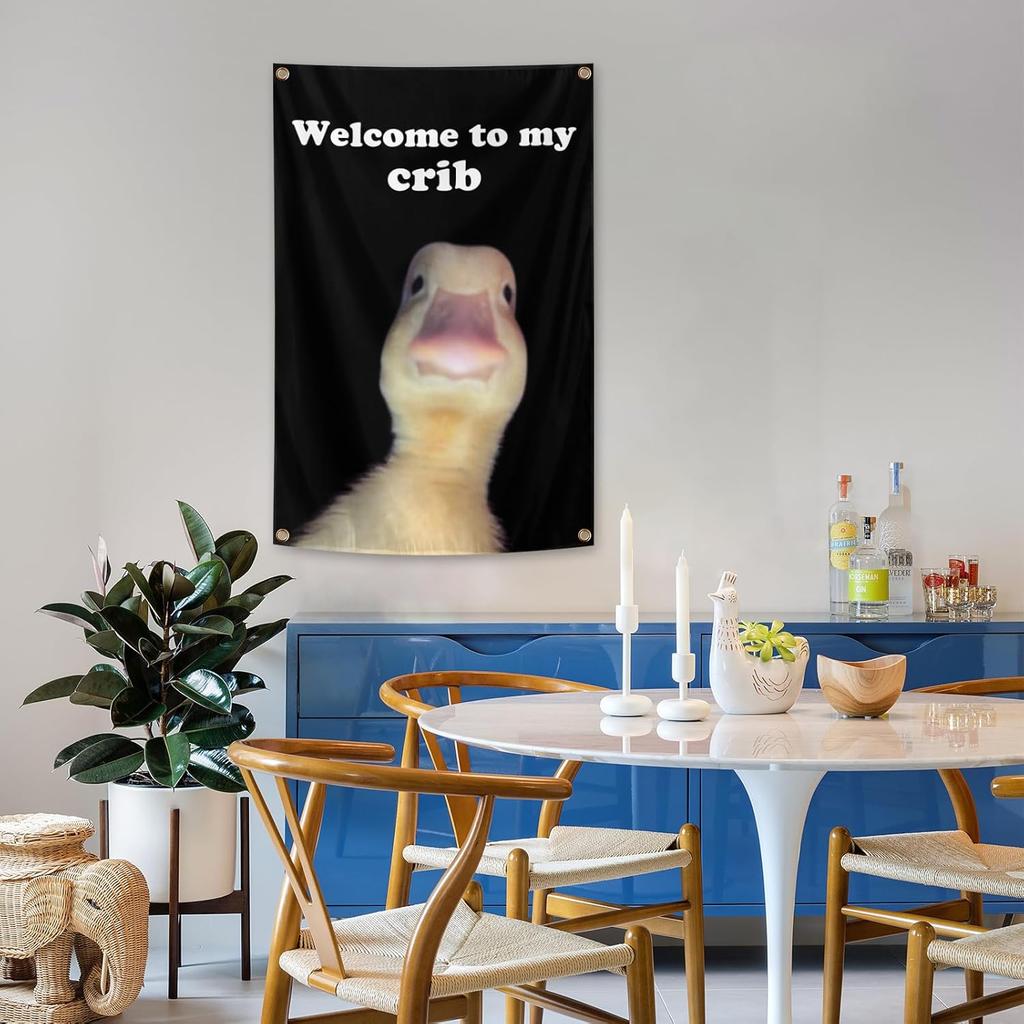 Welcome to My Crib Flag 2x3 Feet Fun Flags Suitable for Room Walls Tapestries University Dormitories Bedrooms Room Decorations Festivals Outdoor