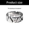 Praktische Verstellbare Partnerringe Antik Silber Minimalistisches Design Herrenringe Metalltextur Geeignet für Paare