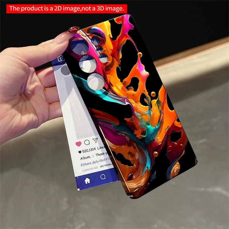 2DFlat Samsung Phone Case Vibrant Liquid Splendor Phone Case Applicable To Galaxy S23 S24 S25ULTRA S26 A12 A14 A15 A16 A54 A55