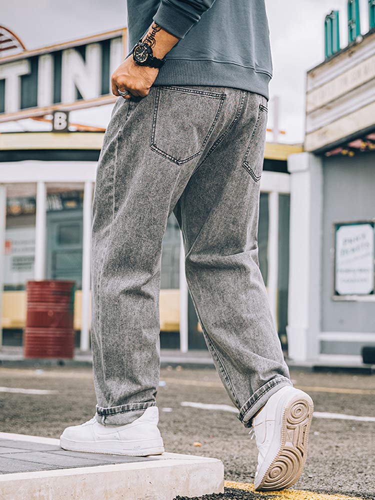 TIDEWORD Baggy Loose Super Wide Denim Casual Sizes Available In Light and Dark Blue Pants, Fit, Pants, Slacks, Fit, Spring, Summer, Fall, 28-48,