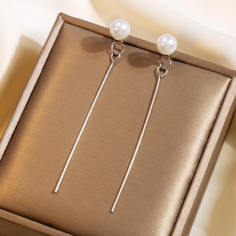 Heart Round Imitation Pearl Butterfly Leaf Tulip Flower Drop Earrings Women Wedding Geometry Jewelry Trend Creative Accessories