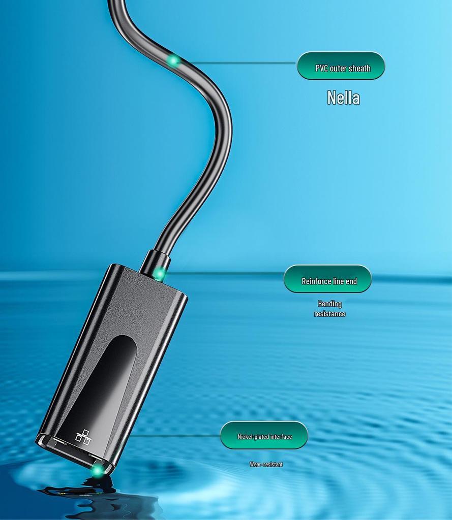 USB Network Adapter for Huawei, Apple Laptops, Desktops, RJ45, Nintendo, 100M/1000M