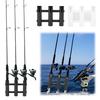 3 Tubes Link Fishing Rod Holder Bracket Fishing Pole Holder Plastic Fishing Rod Racks for Boat Garage Storage